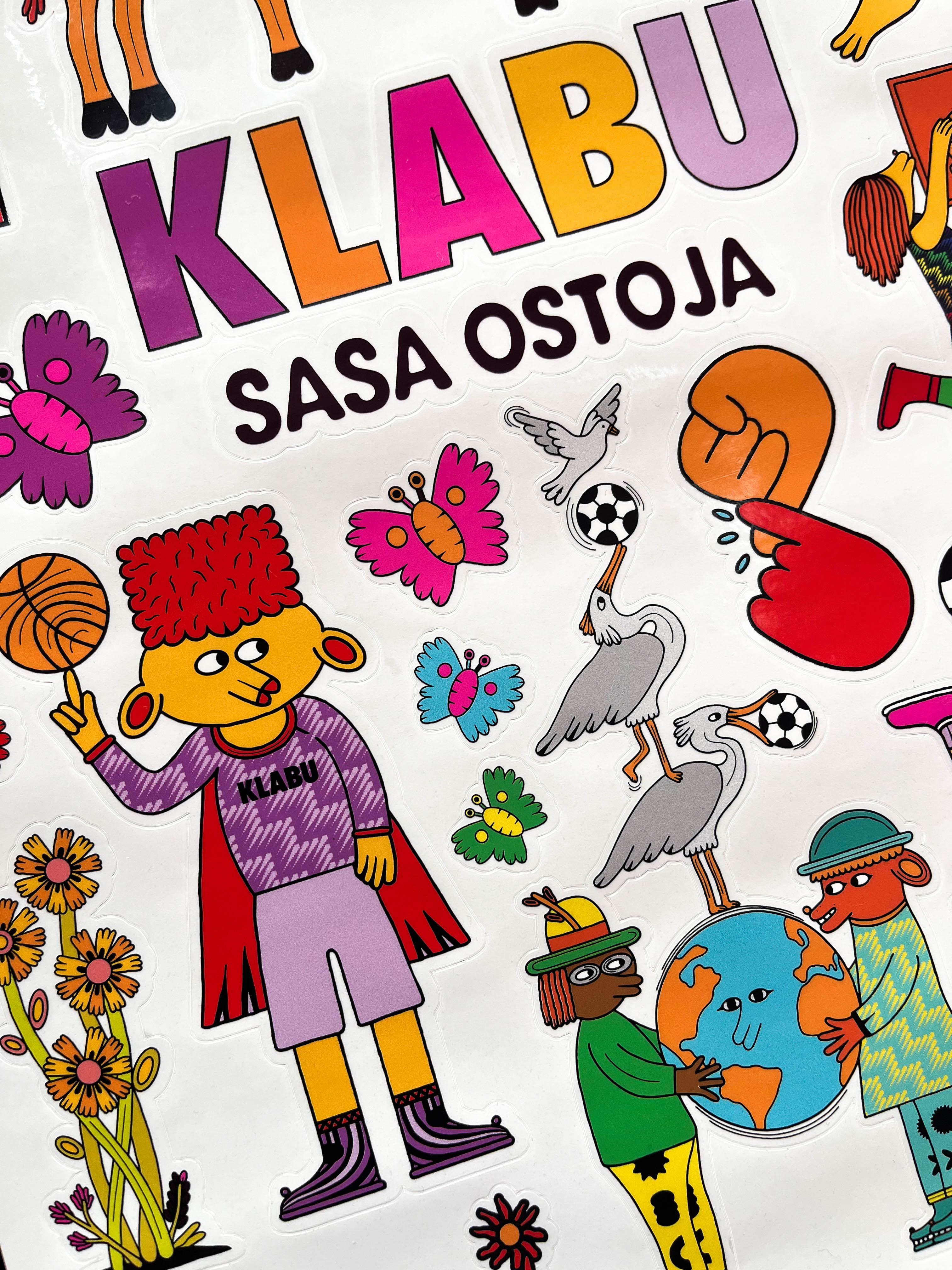 klabu sasa sticker pack close up