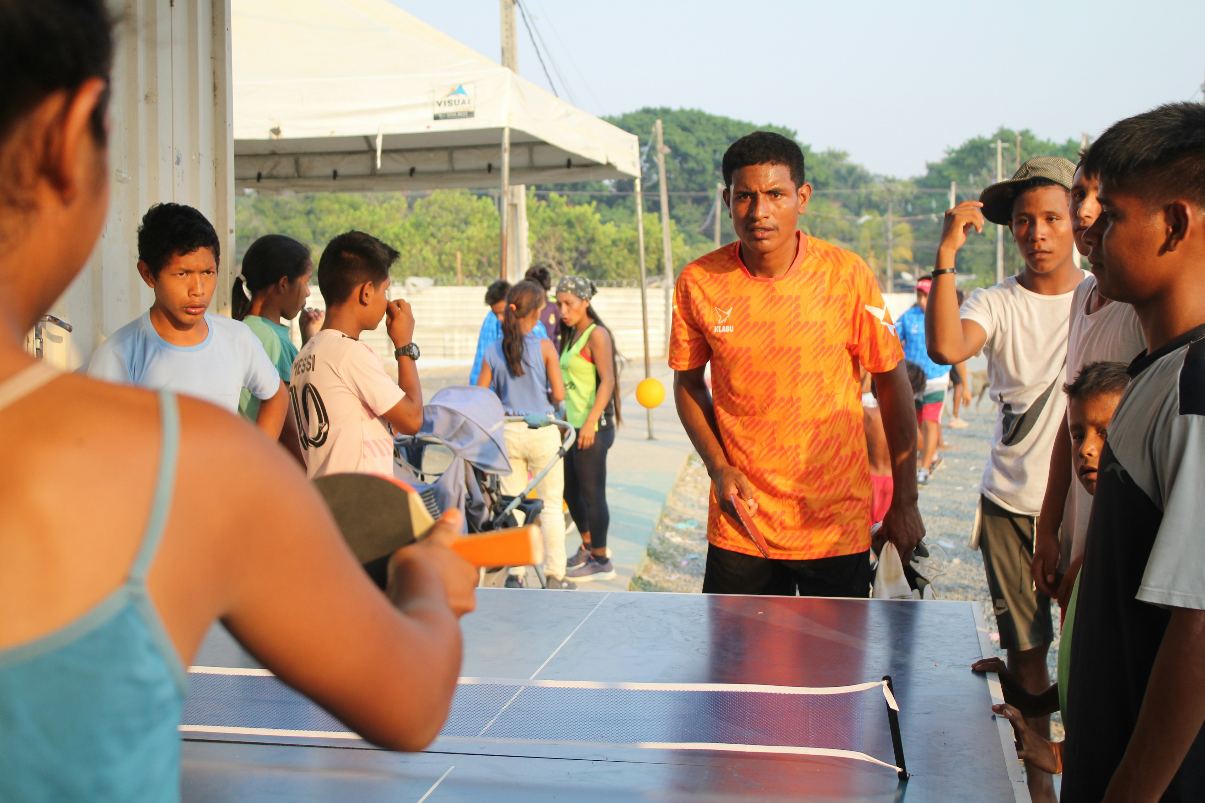 Table tennis being played at KLABU Boa Vista